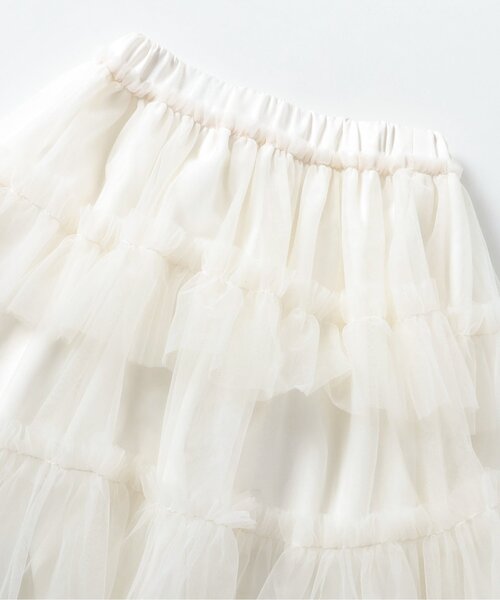 apres les cours（アプレレクール）の「ティアードチュールスカート（スカート・キッズ・アイボリー/ブラック・140/90/120/130/110/100）」の16枚目の写真