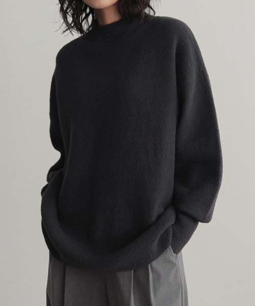 for/c(フォーシー)の「Wフェイスフェザーハイネックニット【サスティナブル】(ニット/セーター・レディース・アイボリー/ネイビー/チャコールグレー・L/M)」の6枚目の写真