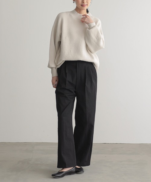 for/c(フォーシー)の「Wフェイスフェザーハイネックニット【サスティナブル】(ニット/セーター・レディース・アイボリー/ネイビー/チャコールグレー・L/M)」の19枚目の写真