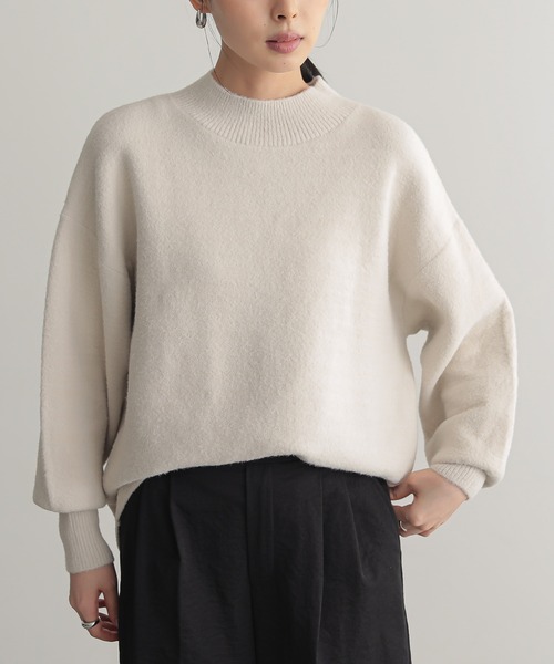 for/c(フォーシー)の「Wフェイスフェザーハイネックニット【サスティナブル】(ニット/セーター・レディース・アイボリー/ネイビー/チャコールグレー・L/M)」の17枚目の写真