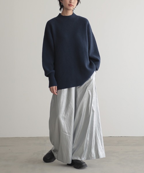 for/c(フォーシー)の「Wフェイスフェザーハイネックニット【サスティナブル】(ニット/セーター・レディース・アイボリー/ネイビー/チャコールグレー・L/M)」の13枚目の写真