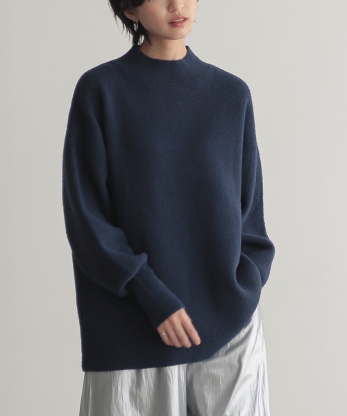 for/c(フォーシー)の「Wフェイスフェザーハイネックニット【サスティナブル】(ニット/セーター・レディース・アイボリー/ネイビー/チャコールグレー・L/M)」の10枚目の写真