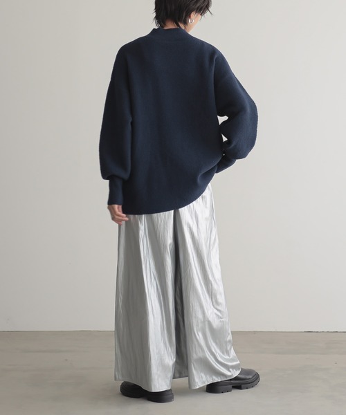 for/c(フォーシー)の「Wフェイスフェザーハイネックニット【サスティナブル】(ニット/セーター・レディース・アイボリー/ネイビー/チャコールグレー・L/M)」の15枚目の写真