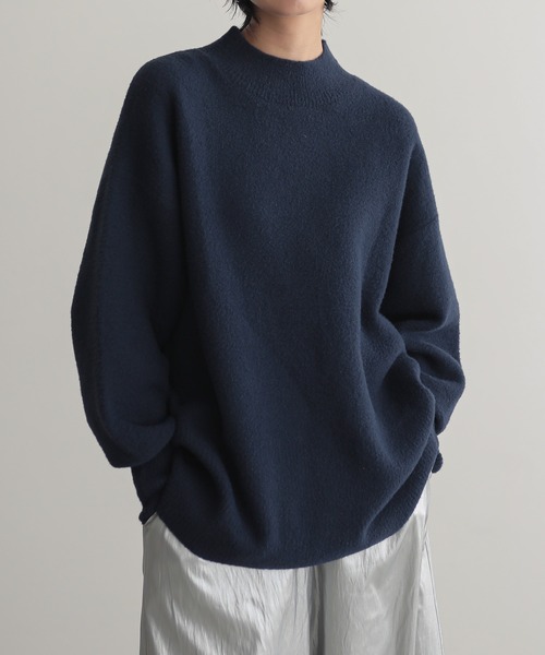 for/c(フォーシー)の「Wフェイスフェザーハイネックニット【サスティナブル】(ニット/セーター・レディース・アイボリー/ネイビー/チャコールグレー・L/M)」の11枚目の写真