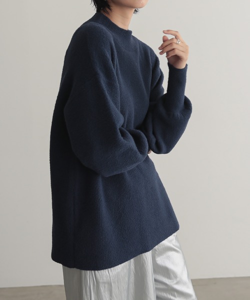 for/c(フォーシー)の「Wフェイスフェザーハイネックニット【サスティナブル】(ニット/セーター・レディース・アイボリー/ネイビー/チャコールグレー・L/M)」の12枚目の写真