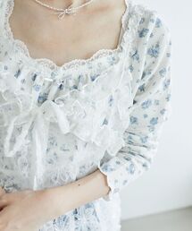 MAJESTIC LEGON | ローズモチーフ付き長袖トップス(Tシャツ/カットソー)