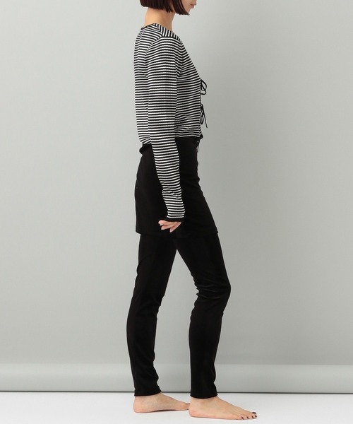 A part by(アパートバイ)の「【e/rm】シルクコンカーディガン(カーディガン/ボレロ・レディース・その他/ボルドー/ブラック・FREE)」の6枚目の写真