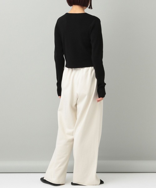 A part by(アパートバイ)の「【e/rm】シルクコンカーディガン(カーディガン/ボレロ・レディース・その他/ボルドー/ブラック・FREE)」の11枚目の写真