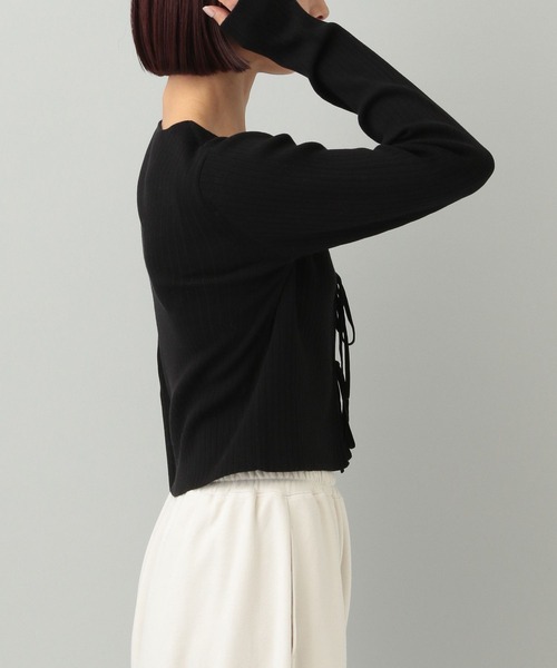 A part by(アパートバイ)の「【e/rm】シルクコンカーディガン(カーディガン/ボレロ・レディース・その他/ボルドー/ブラック・FREE)」の14枚目の写真