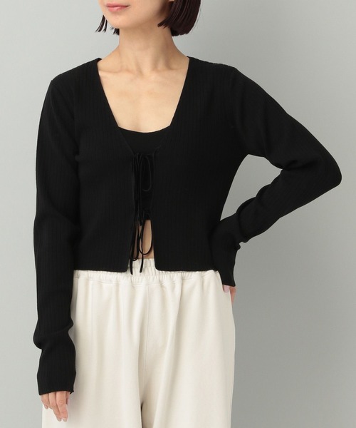 A part by(アパートバイ)の「【e/rm】シルクコンカーディガン(カーディガン/ボレロ・レディース・その他/ボルドー/ブラック・FREE)」の15枚目の写真