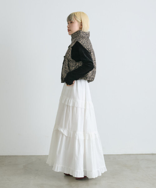 最終値下げ⭐︎ダブスタ⭐︎ESSENTIAL⭐︎ロングスカート ⭐︎新品未使用品 w closet（ダブルクローゼット）の「ティアードロングスカート