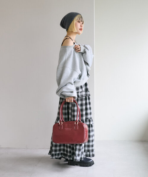 w closet（ダブルクローゼット）の「ティアードロングスカート（スカート・レディース・オフホワイト/ブラック/ブラウン・FREE）」の22枚目の写真