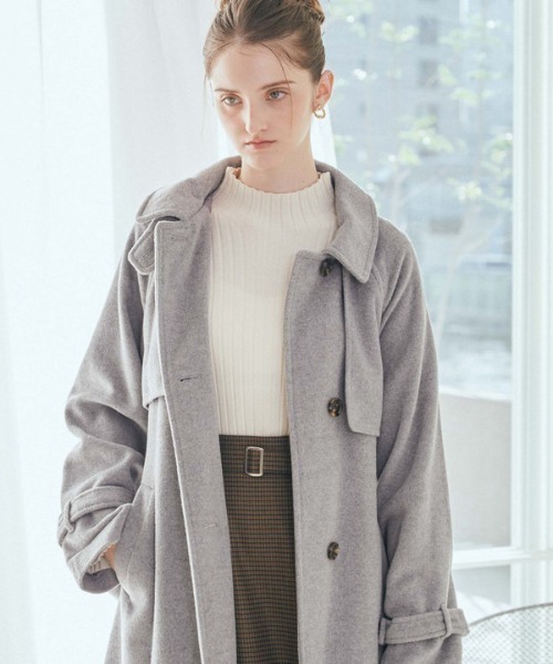 archives（アルシーヴ）の「２ｗａｙウールトレンチコート（トレンチコート・レディース・アイボリー/グレー/ブラック/シルバーグレー・MEDIUM）」の8枚目の写真