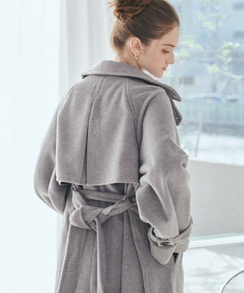 archives（アルシーヴ）の「２ｗａｙウールトレンチコート（トレンチコート・レディース・アイボリー/グレー/ブラック/シルバーグレー・MEDIUM）」の9枚目の写真