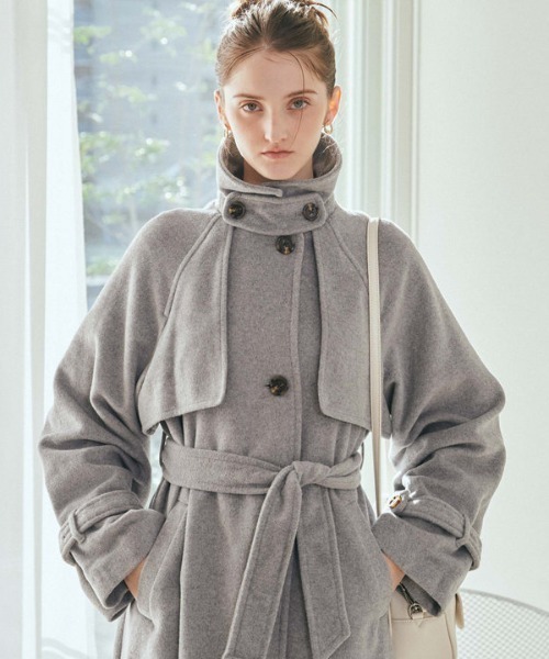 archives（アルシーヴ）の「２ｗａｙウールトレンチコート（トレンチコート・レディース・アイボリー/グレー/ブラック/シルバーグレー・MEDIUM）」の12枚目の写真