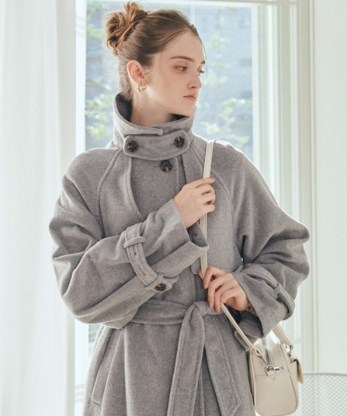 archives（アルシーヴ）の「２ｗａｙウールトレンチコート（トレンチコート・レディース・アイボリー/グレー/ブラック/シルバーグレー・MEDIUM）」の13枚目の写真