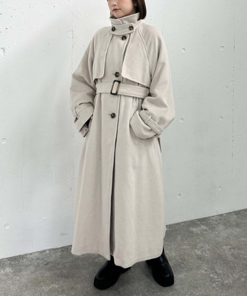 archives（アルシーヴ）の「２ｗａｙウールトレンチコート（トレンチコート・レディース・アイボリー/グレー/ブラック/シルバーグレー・MEDIUM）」の14枚目の写真