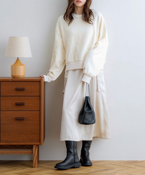 美品 ヴァレンティノ シェアードミンク 着丈90 ロールアップ 裾周り165cm 24AW EXCLUSIVE!!【UJOH/ウジョー】ジップフレアワンピース Zip