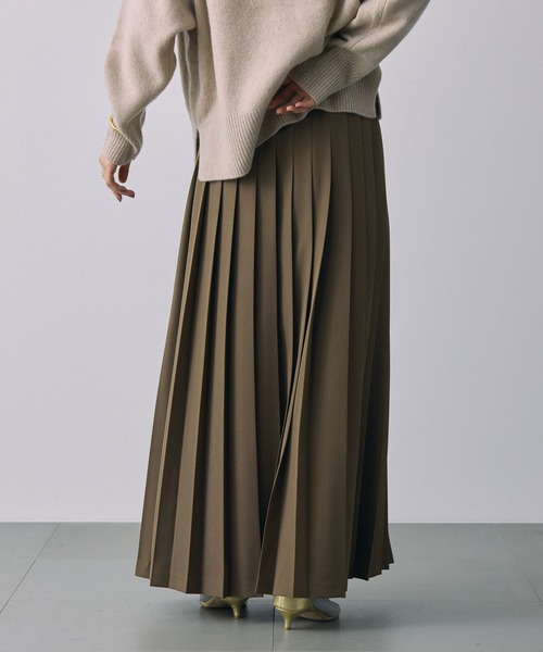 BABYLONE（バビロン）の「プリーツスリットスカート（スカート・レディース・ブラウン/チャコール・38inch/36inch）」の22枚目の写真