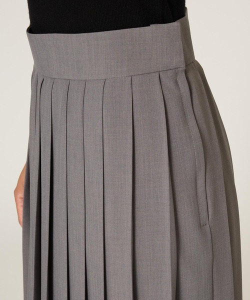 BABYLONE（バビロン）の「プリーツスリットスカート（スカート・レディース・ブラウン/チャコール・38inch/36inch）」の4枚目の写真
