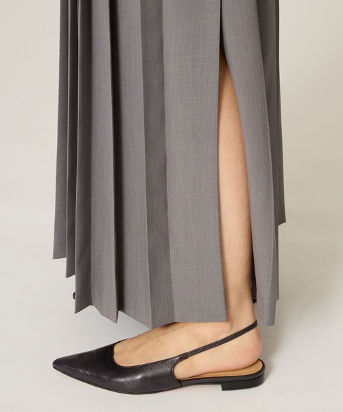 BABYLONE（バビロン）の「プリーツスリットスカート（スカート・レディース・ブラウン/チャコール・38inch/36inch）」の6枚目の写真