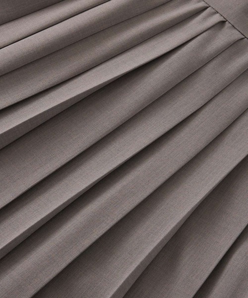 BABYLONE（バビロン）の「プリーツスリットスカート（スカート・レディース・ブラウン/チャコール・38inch/36inch）」の7枚目の写真