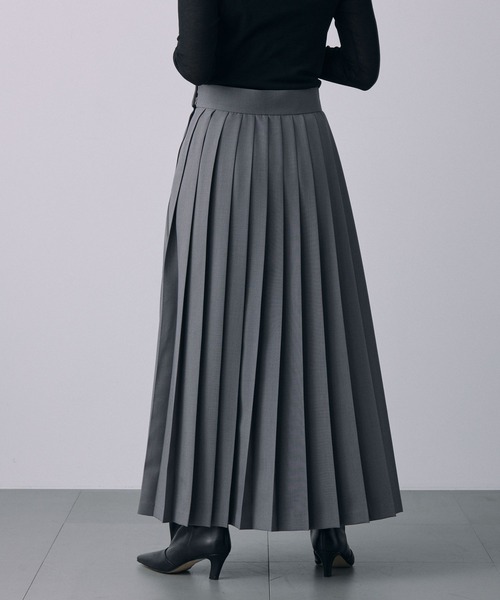 BABYLONE（バビロン）の「プリーツスリットスカート（スカート・レディース・ブラウン/チャコール・38inch/36inch）」の19枚目の写真