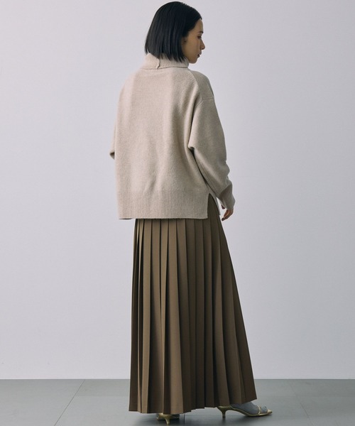 BABYLONE（バビロン）の「プリーツスリットスカート（スカート・レディース・ブラウン/チャコール・38inch/36inch）」の16枚目の写真