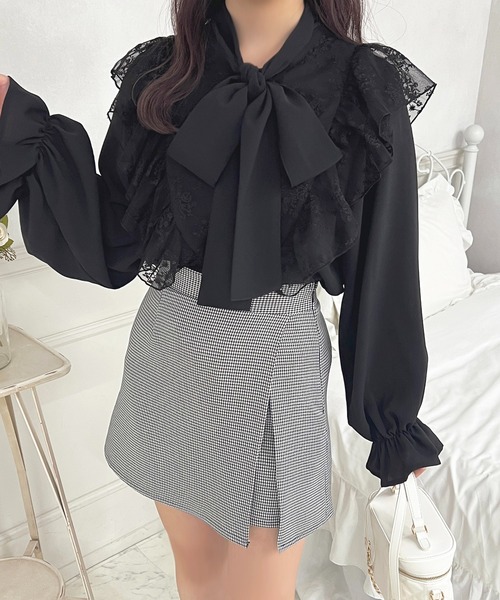 おしゅん様ご依頼品ページ♡ セール】レースボウタイブラウス【ZOZOTOWN限定アイテム