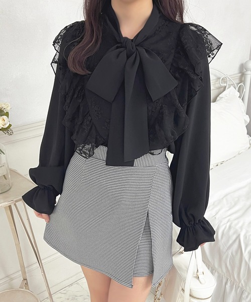 ファイ様 セール】レースボウタイブラウス【ZOZOTOWN限定アイテム】（シャツ