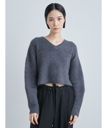 MIESROHE | シャギーＶネックワイドニット(ニット/セーター)