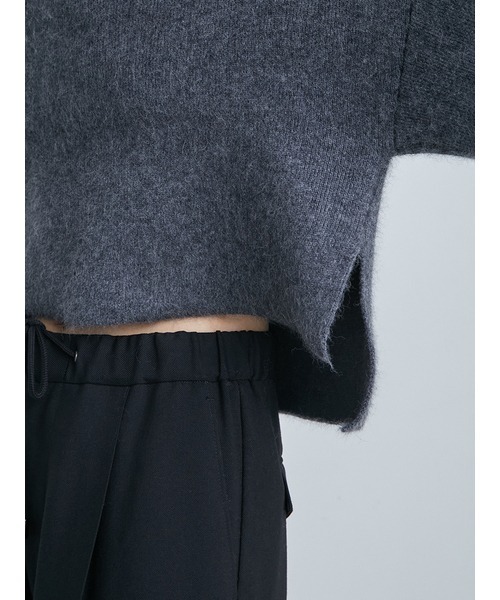 MIESROHE（ミースロエ）の「シャギーＶネックワイドニット（ニット/セーター・レディース・チャコールグレー/レッド/ホワイト・FREE）」の11枚目の写真