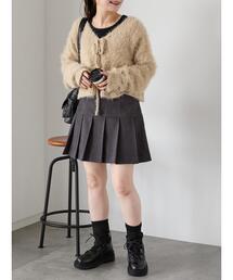 ehka sopo | 切替プリーツミニスカート(スカート)