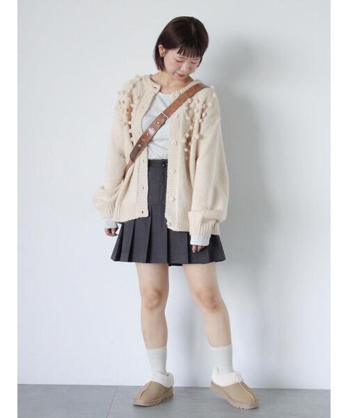 ehka sopo（エヘカソポ）の「切替プリーツミニスカート（スカート・レディース・チャコールグレー/ブラック/ベージュ・F）」の19枚目の写真