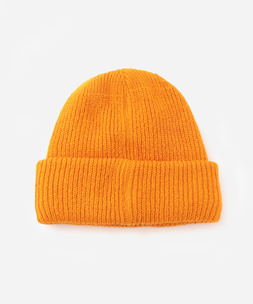 Saturdays NYC(サタデーズ ニューヨークシティ )の「SOLID COLOR BEANIE(ニットキャップ/ビーニー・メンズ・イエロー/ネイビー/チャコールグレー・FREE)」の4枚目の写真