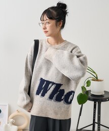 ビッグロゴ デザインニット