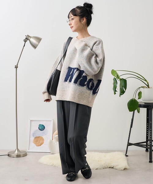 セール】ビッグロゴ デザインニット（ニット/セーター