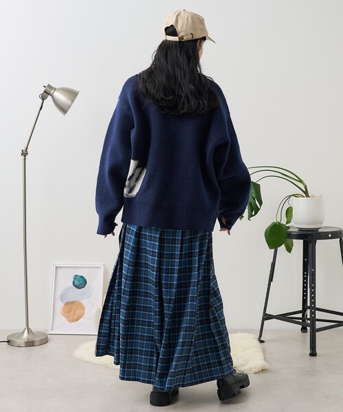 新品　ショッパー付き　  ビッグロゴ　セーター FREAK'S STORE ニット セーター ジャカード ビッグロゴニット