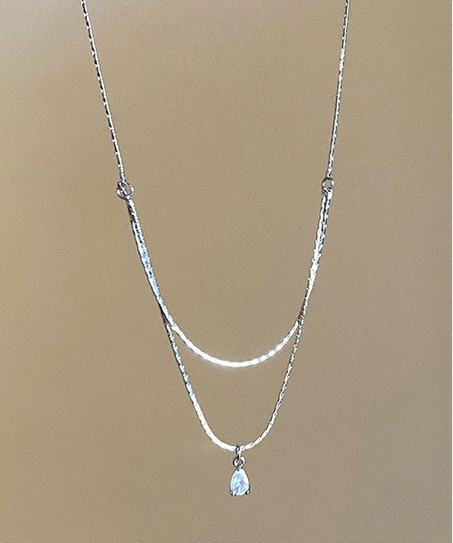 LA VORAGINE（ラ ヴォラジネ）の「2連ジルコンネックレス（ネックレス・レディース・シルバー/ゴールド・FREE）」の5枚目の写真