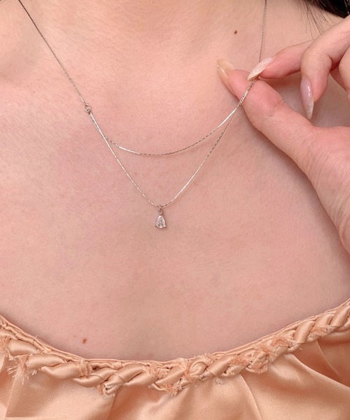 LA VORAGINE（ラ ヴォラジネ）の「2連ジルコンネックレス（ネックレス・レディース・シルバー/ゴールド・FREE）」の14枚目の写真