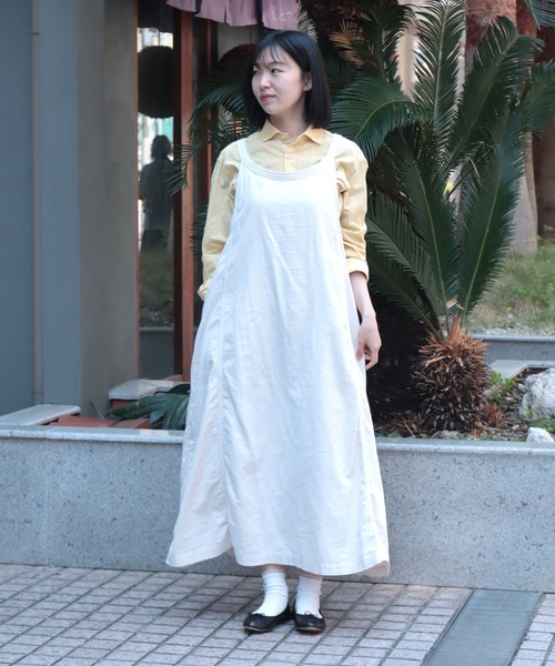 OMNIGOD（オムニゴッド）の「[OMNIGOD womens / オムニゴッド] ツイル スリーブレスドレス（ジャンパースカート・レディース・ネイビー/チャコールグレー/ホワイト/ピンク・FREE）」の5枚目の写真