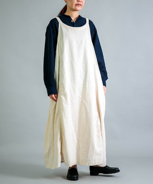 OMNIGOD（オムニゴッド）の「[OMNIGOD womens / オムニゴッド] ツイル スリーブレスドレス（ジャンパースカート・レディース・ネイビー/チャコールグレー/ホワイト/ピンク・FREE）」の22枚目の写真