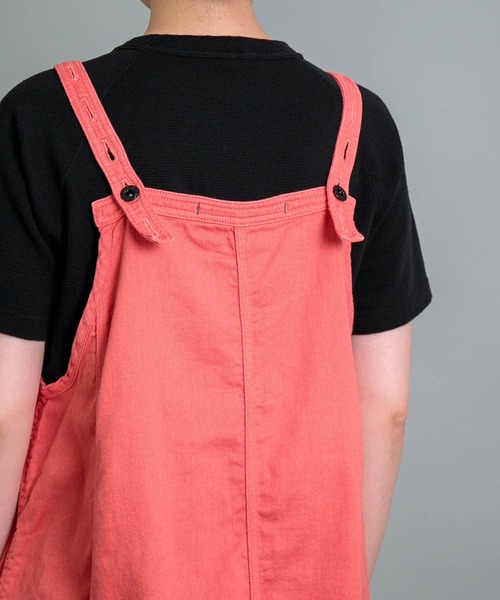 OMNIGOD（オムニゴッド）の「[OMNIGOD womens / オムニゴッド] ツイル スリーブレスドレス（ジャンパースカート・レディース・ネイビー/チャコールグレー/ホワイト/ピンク・FREE）」の9枚目の写真