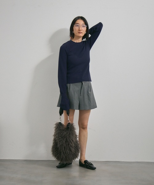 Lutim by u(ルチバイユー)の「Shaggy Fur Tote Bag / シャギーファートートバック(トートバッグ・レディース・グレー/チャコールグレー・FREE)」の5枚目の写真