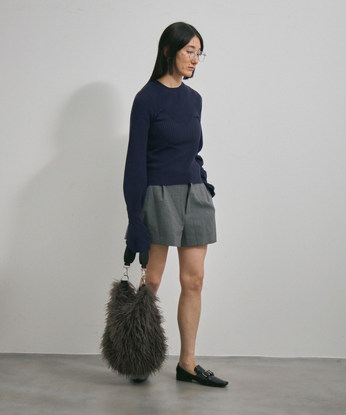Lutim by u(ルチバイユー)の「Shaggy Fur Tote Bag / シャギーファートートバック(トートバッグ・レディース・グレー/チャコールグレー・FREE)」の6枚目の写真