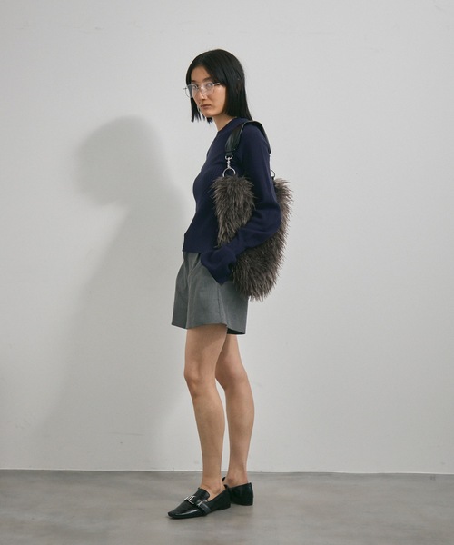 Lutim by u(ルチバイユー)の「Shaggy Fur Tote Bag / シャギーファートートバック(トートバッグ・レディース・グレー/チャコールグレー・FREE)」の8枚目の写真