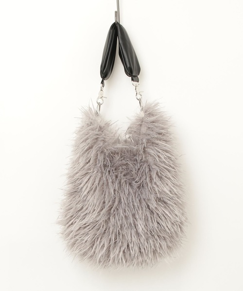 Lutim by u Shaggy fur coat / シャギーファーコート ULI SCHNEIDER, Long Shaggy Coat in Silver Grey | NOBANANAS