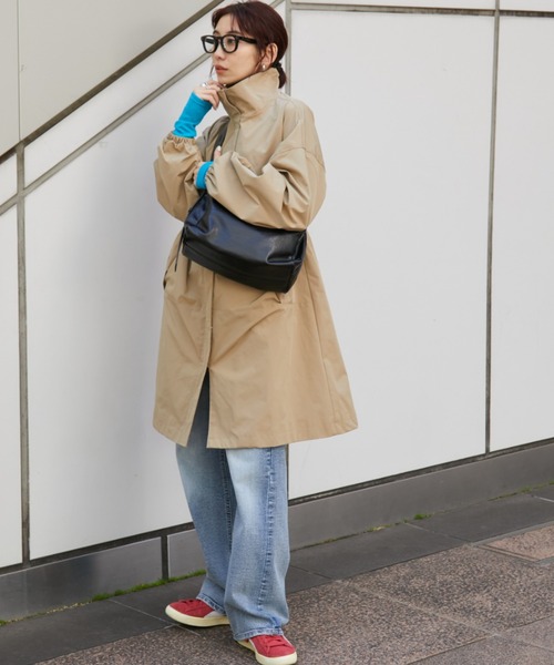 Auntie Rosa Holiday（アンティローザホリデー）の「ハイネックミドルコート（ダウンジャケット/コート・レディース・ベージュ・FREE）」の6枚目の写真