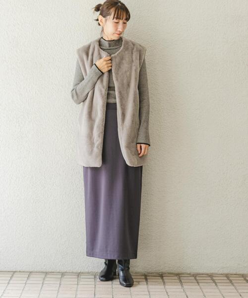 ITEMS URBANRESEARCH(アイテムズ アーバンリサーチ)の「フェイクファージレ(その他アウター・レディース・ブラウン/グレー・FREE)」の20枚目の写真