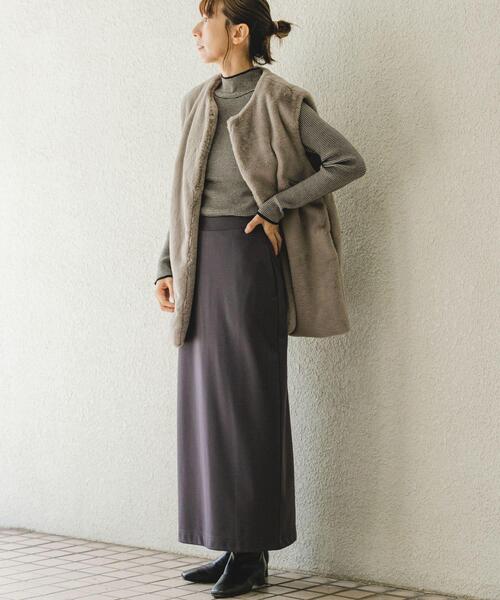 ITEMS URBANRESEARCH(アイテムズ アーバンリサーチ)の「フェイクファージレ(その他アウター・レディース・ブラウン/グレー・FREE)」の21枚目の写真